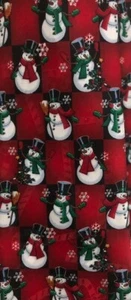 Corbata Yule Tie Greetings para hombre roja con muñecos de nieve ~excelente estado usado~ - Imagen 1 de 4