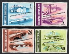 BRITISH HONDURAS MNH 1971 SG320-3 Bridges of the World