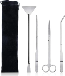 Aquarium Long Tweezers Scissors Spatula Tool Set,4 in 1 Anti-Rust Aquatic Plant - Picture 1 of 7