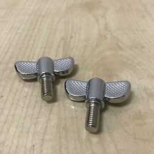 SCREWS FOR DRUM STAND 8mm X 2 SCREW M8 KIT WING NUT BUTTERFLY CYMBAL HI HAT ETC - Picture 1 of 9