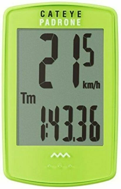 CatEye Cc-pa100w PADRONE Green Wireless 7 Functions Computer 1604025