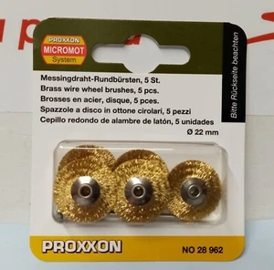 PROXXON - SPAZZOLE CIRCOLARI IN OTTONE 5PZ 22 MM ART. 28962 - Bild 1 von 1