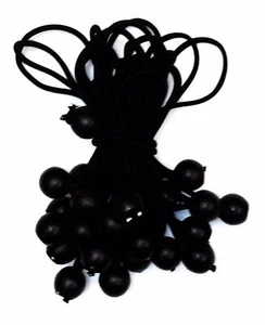 20 Pack Black Bungee Ball Cords 6" Canopy Tarp Tie Down Straps - Picture 1 of 1