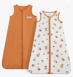 Babyschlafsack aus Baumwolle, Babyschlafsack 2 Stück Orange Fuchs.     (H). - Bild 1 von 5