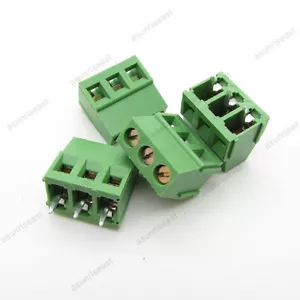 10 × PCB Screw Terminal Block 3 Pole 5mm Pin Pitch for 22-12AWG Wire 300V 10A - Picture 1 of 4