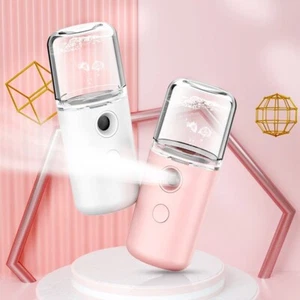 Mini Nano Mist Facial Steamer USB Rechargeable Skin Care Sprayer Humidifier - Picture 1 of 11
