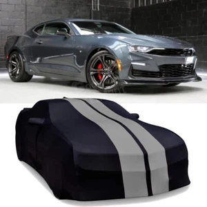 For Chevrolet Chevy Camaro SS Gray Satin Stretch Indoor Car Cover Full Dustproof - Picture 1 of 8