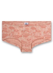 Sanetta Girls Cut Brief Hipster Peach Whip Lotus Pink Flowers Glitter 140 - 176 - Picture 1 of 1