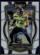 2022 Panini Select Abraham Lucas Club Level Silver Prizm Rookie Card Seahawks