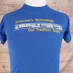 VINTAGE GELCO TRUCKING OUR TRADITION TODAY SINGLE STITCH USA TSHIRT M 90s 80s - Picture 1 of 9