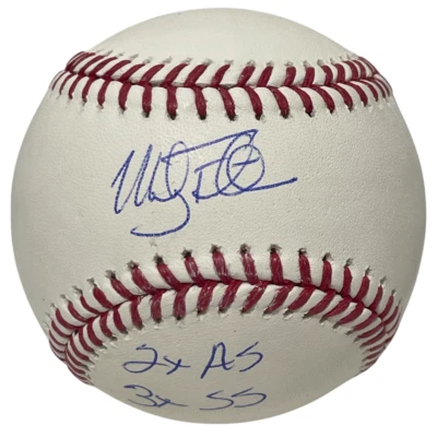 Béisbol ROMLB firmado por Mickey Tettleton con 2 AS + 3 SS Beckett Witness certificado de autenticidad BAS Foto 1 de 3