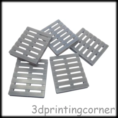 5x 3D printed BS PALLETS 1:43, O Scale Model Railway Diorama Layout Scenery - Image 1 of 4