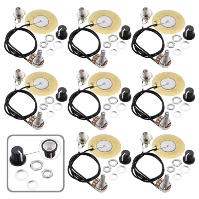 Amplificador precableado transductor piezoeléctrico pastilla de guitarra 8 piezas 50 mm con salida de 6,35 mm. Foto 1 de 4