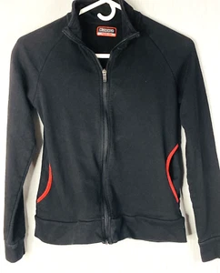 Kappa Jacket Youth Medium Full Zip Activewear Fleece Black Long Sleeve - Picture 1 of 5
