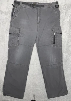 BC Clothing Cargo Pants Men XL x 34 Beige Convertible Gray Belted Outdoor Hiking - Image 1 of 4