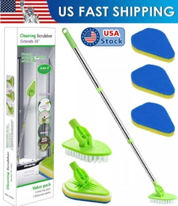 2 in 1 Scrub Cleaning Shower Brush with Long Extendable Handle Extendable US - Picture 1 of 12