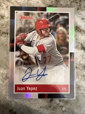 Juan Yepez 2022 Donruss 1988 Retro Silver Foil Auto RC #R88S-JY Cardinals