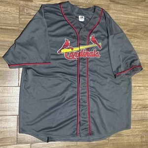 St Louis Cardinals MLB Baseball Majestic Gray  Jersey Size 5XT / 5XL / XXXXXL - Picture 1 of 3