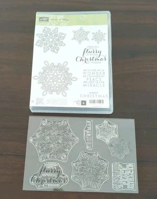 Набор марок Stampin Up ШКВАЛ ЖЕЛАНИЙ рождественские снежинки зима - Изображение 1 из 3