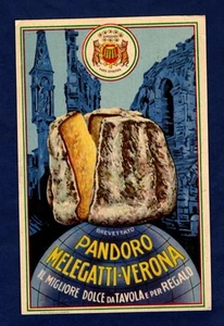 PANDORO MELEGATTI ADVERTISING POSTCARD - untraveled postcard - Picture 1 of 2