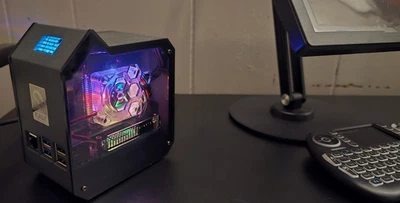 **OFFLINE AI** Raspberry Pi 5 Mini Desktop Monitor Keyboard Custom Mini Tower - Image 1 of 4