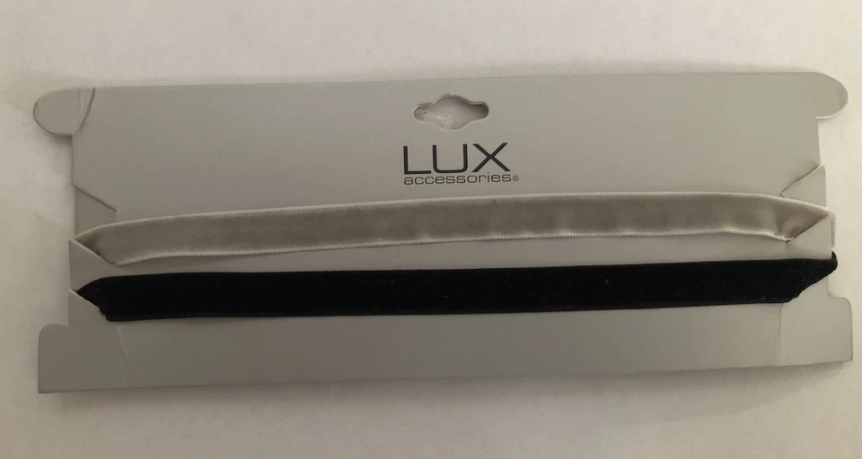 New Lux Accessories Set Of 2 Necklace Choker Black Gray Color Combine Shipping - Image 1 of 3