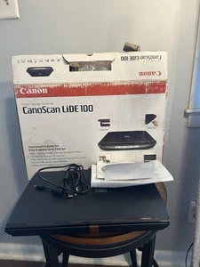 Canon CanoScan LiDE 100 2400 dpi Flatbed Color Image Scanner System Used - Picture 1 of 8