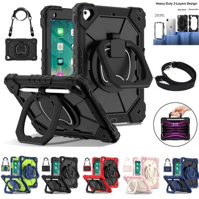 Rotating Heavy Duty Stand Case Cover For iPad 10th 9th 8th 7th 6th Gen Xmas Gift - Image 1 of 4