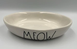 Rae Dunn Magenta Artisan Collection MEOW Katzennapf Futter Wasserschale Elfenbein - Bild 1 von 7