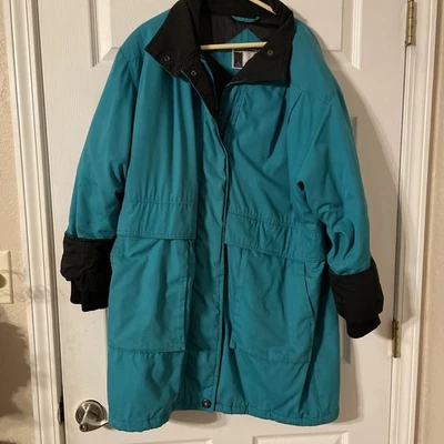 Chaqueta vintage Pacific Trail cremallera completa para mujer talla grande en turquesa Foto 1 de 4