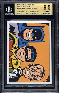 2008 DC Batman Archives 1940 GUM ROBIN ALFRED BGS 9,5 gemme ottime condizioni POP 3 con sub gemme - Foto 1 di 2