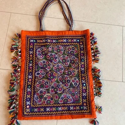 Bolso de Mano Ralph Lauren Denim & Supply Borlado Borlas Coloridas Flecos Foto 1 de 3