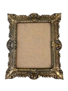 Vintage MCM Gilded Baroque Ornate Rococo Style Wall Mirror 17”x 14” FRAME ITALY - Picture 1 of 8