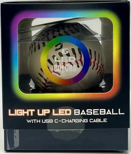 LED Baseball Official Size & Weight with 6 Color Options Wireless Charging Stand - Picture 1 of 3