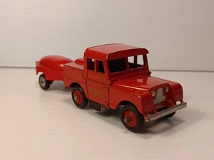 Dinky Vintage 255 Mersey Land Rover & Solido 360 Red Motor Pump Trailer Combo - Picture 1 of 17