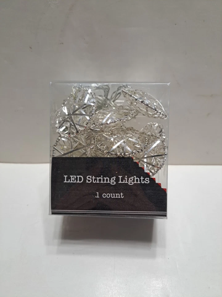 5th Season String Silver Lights Battery Operated 6 Feet 10 LED bulbs - Image 1 of 4
