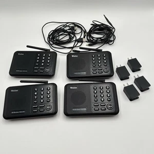 Wuloo Wireless Intercom System for Home 10 Channel 3 Code 1 Mile Range - 4 Sets - Picture 1 of 7