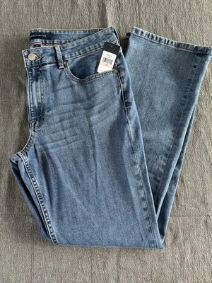 Pantalones de mezclilla azules de pierna recta Tommy Hilfiger para mujer 10 nuevos con etiquetas Foto 1 de 4