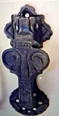 Vintage Eastlake Traditionalcast iron door knocker 11" - Image 1 of 4