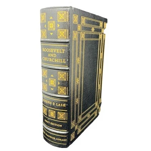 The Franklin Library Roosevelt and Churchill 1976 Joseph P. Lash 1st Ed Leather - Imagen 1 de 10