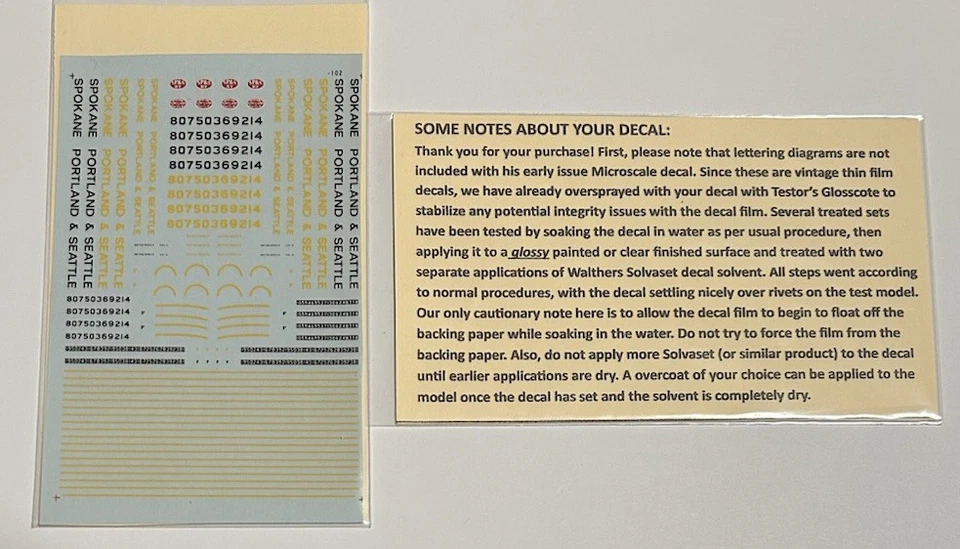 UNIDADES DE CABINA MICROESCALA N CALCOMANÍA-SP&S #60-102 ***VER NOTA A LA DERECHA DE LA FOTO*** Foto 1 de 1