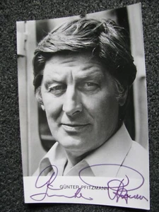 Tarjeta de autógrafo de Günter Pfitzmann postal tarjeta promocional - Imagen 1 de 2