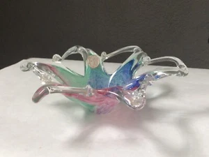 Vintage Murano von Crystal Clear Class Bonboniere mit rosa Pastellfarben ungewöhnlich - Bild 1 von 5