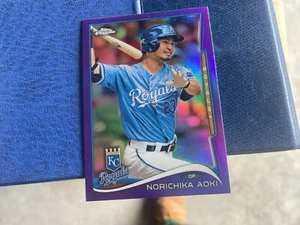 TOPPS CHROME PURPLE REFRACTOR BASEBALL 2014 KANSAS CITY ROYALS AOKI 11 MINT - Bild 1 von 2