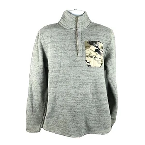 Under Armour Men’s Sweater Size Large Gray Fleece 1/4 Button ColdGear Loose - Picture 1 of 10