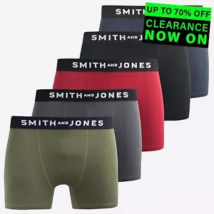 Smith & Jones Mens Classic Luxe Comfort Underwear 5pk Boxer Shorts - Picture 1 of 1