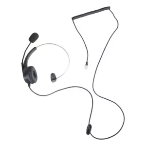Casque téléphonique 4 broches RJ11 opérateur filaire monaural centre d'appels casque BK - Photo 1/8