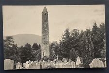 Glendalough Co Wicklow Postcard C1910 Ireland Eire The Round Tower & Cemetery