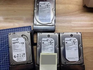 SATA HDD 3x 3TB 1x 2TB Seagate lot, 7200 RPM 5yr POH clean SMART - Picture 1 of 5