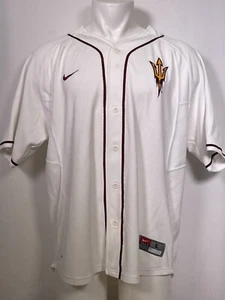 Arizona State Sun Devils Nike Dri-Fit White Baseball Jersey Men's LARGE - Picture 1 of 14